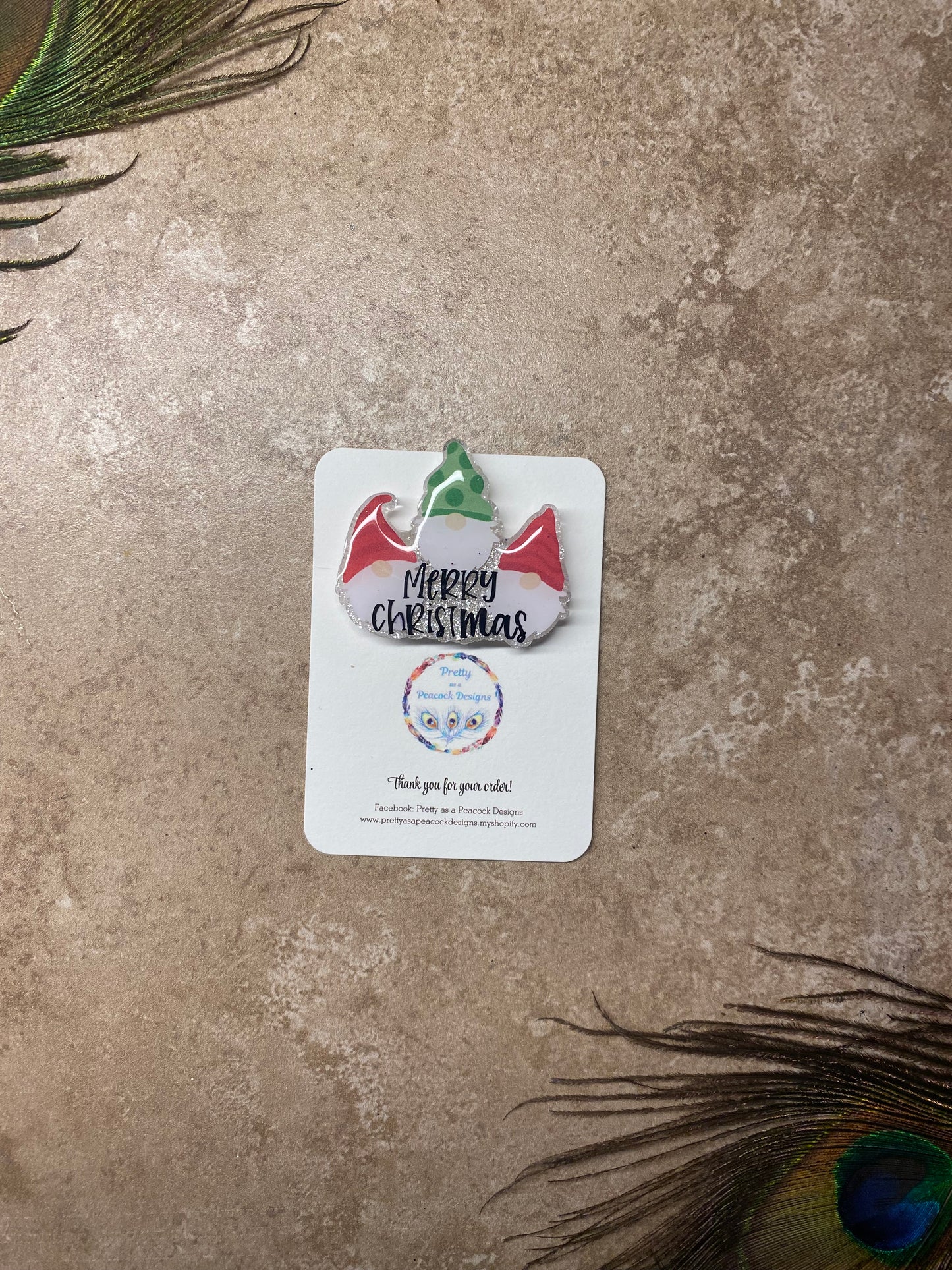 Christmas Gnomes Badge Reel Topper