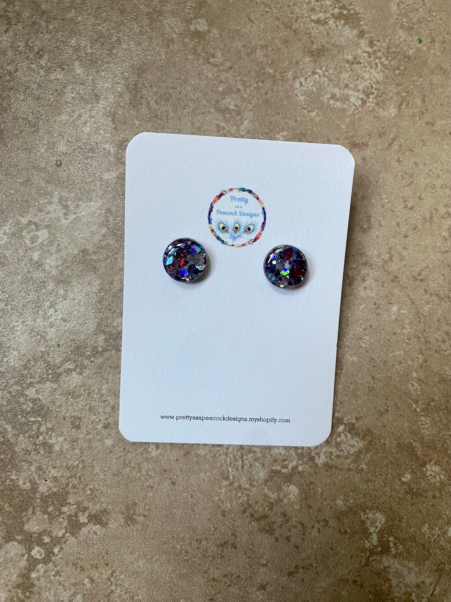 4th Of July Circle Studs