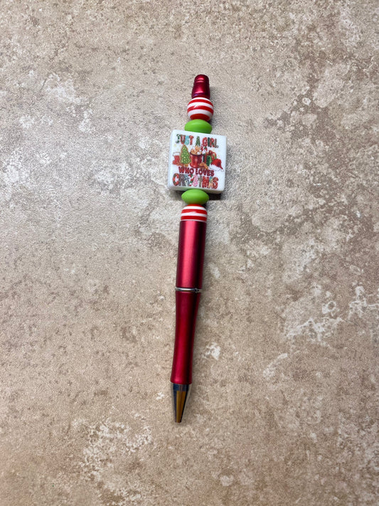 Just a Girl Who Loves Christmas Pen