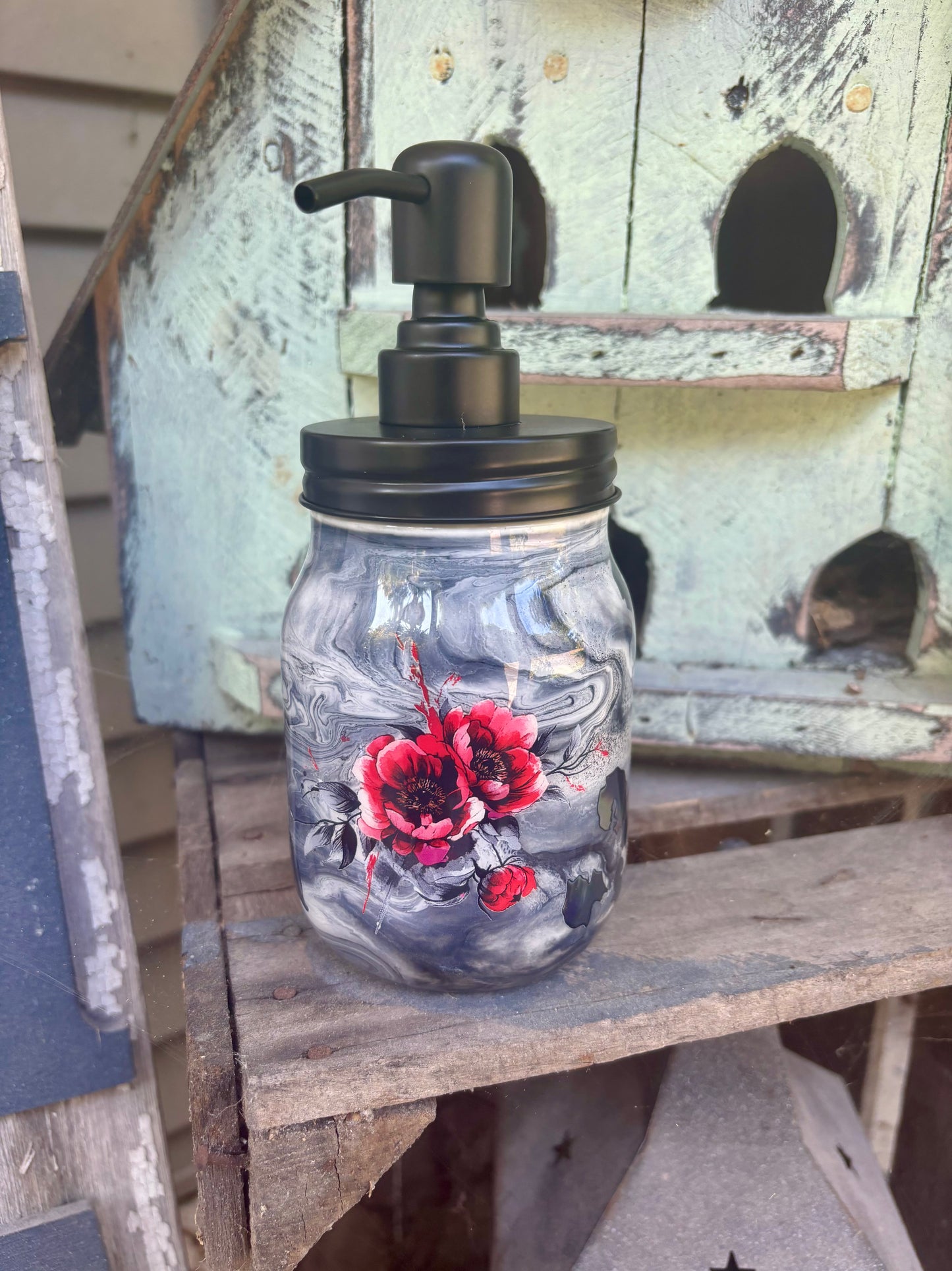 Floral Soap/Lotion Dispenser