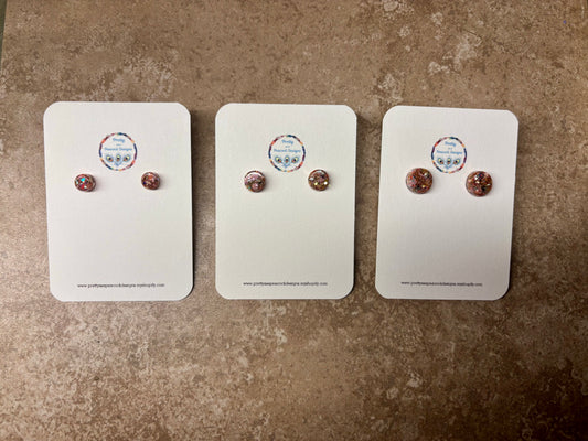 Peachy Glitter Studs