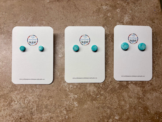Teal Swirl Studs