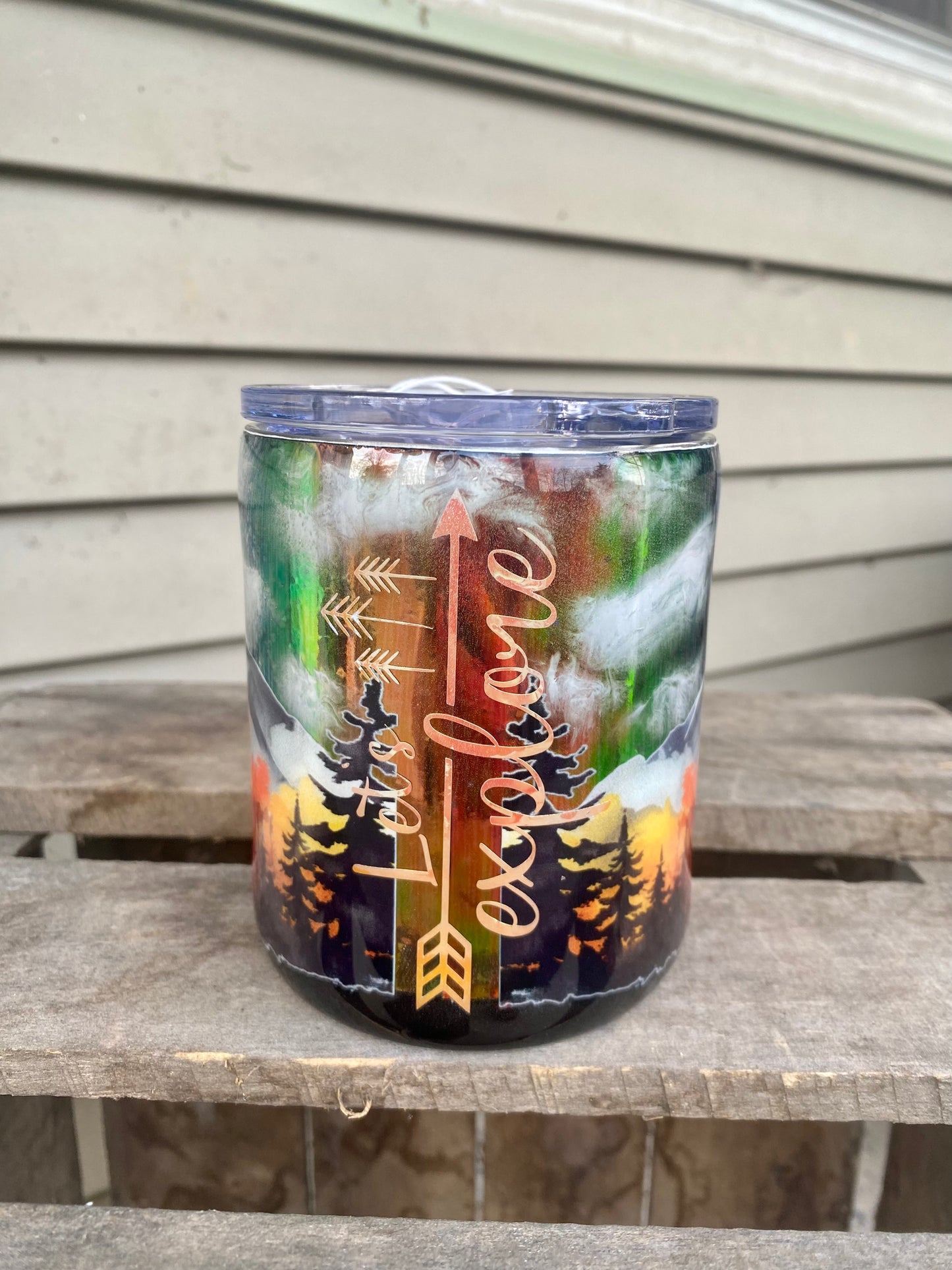 Let's Explore Mountain Scene Tumbler