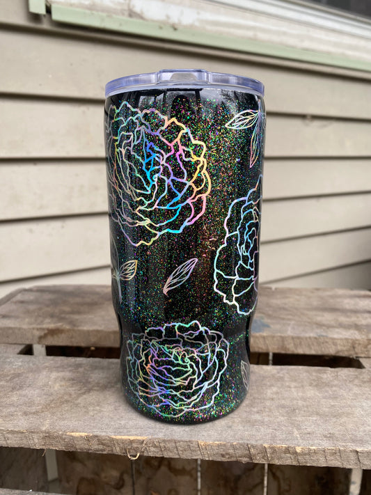 Holographic Flower Tumbler