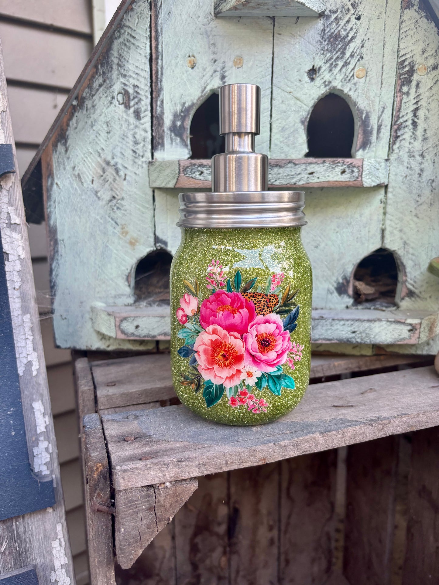 Floral Soap/Lotion Dispenser