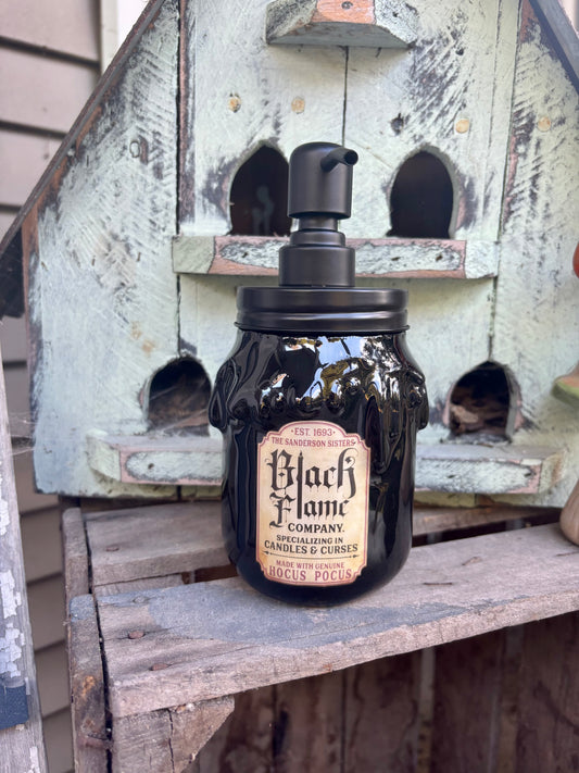 Black Flame Candle Soap/Lotion Dispenser