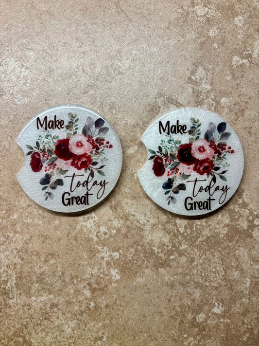 Make Today Great Car Coaster Set