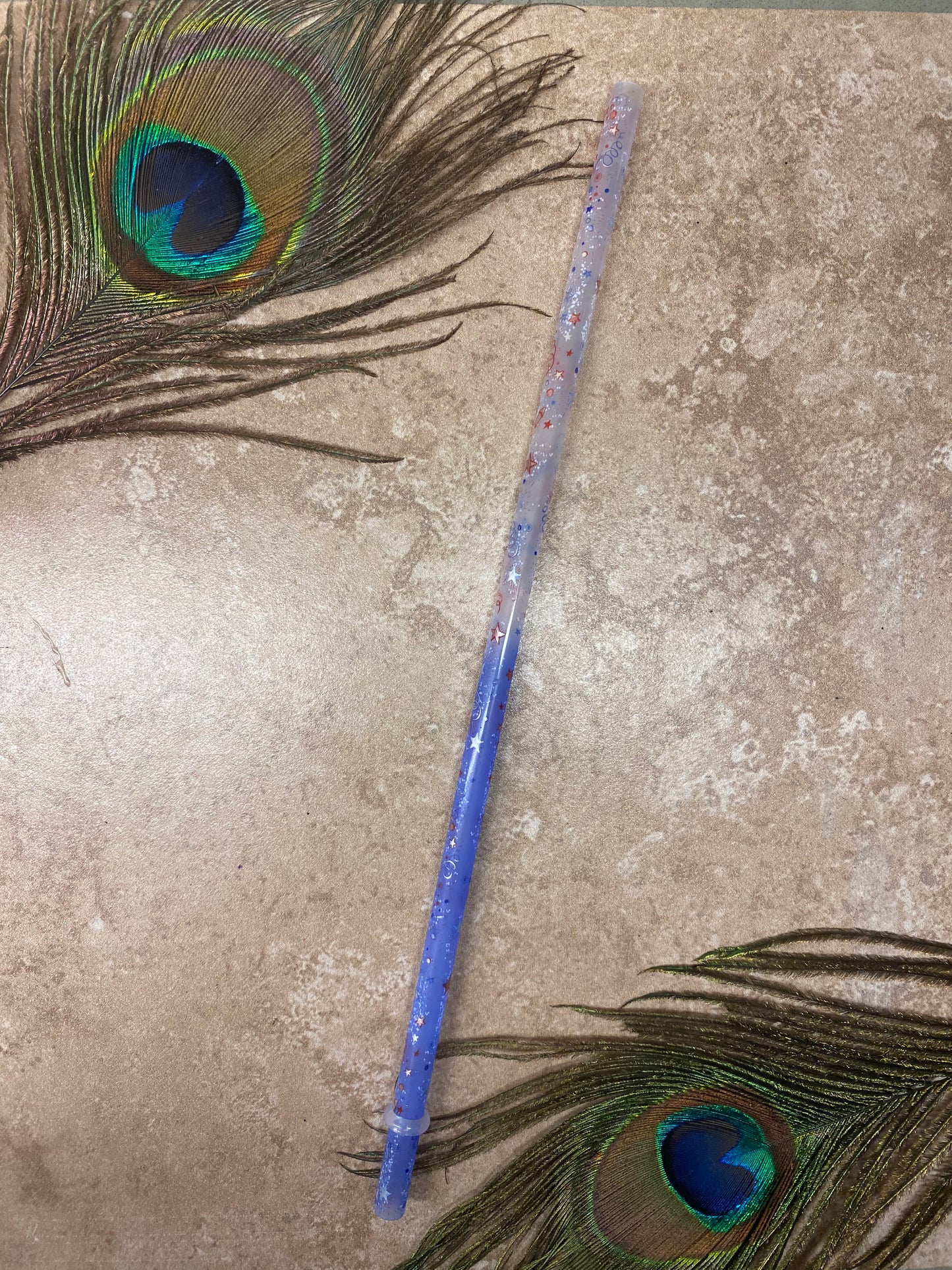 10" Color Changing 4th of July Straw