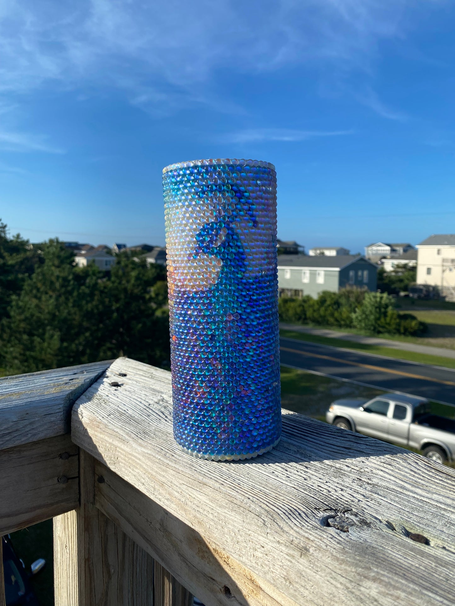 Rhinestone Peacock Tumbler