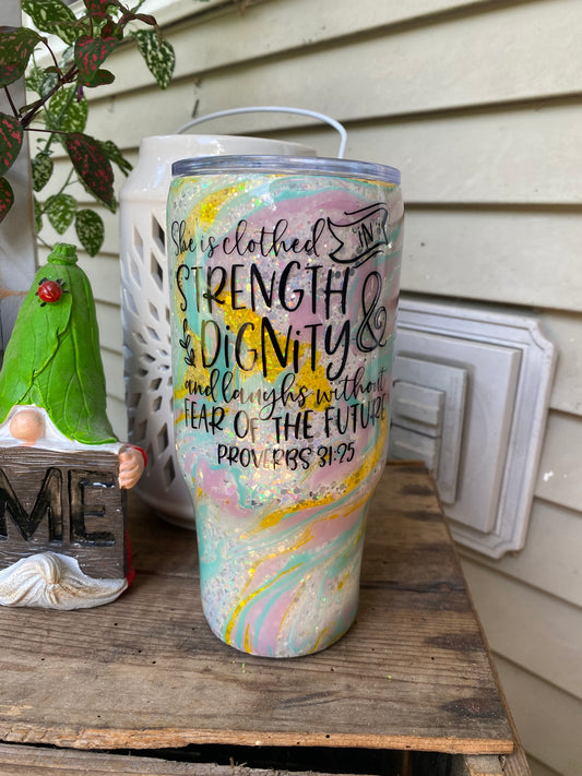 She is Clothed Tumbler