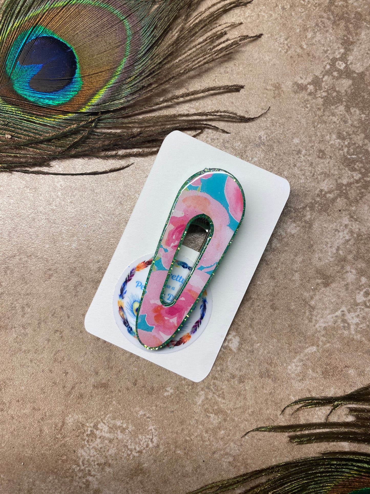 Pink Flower Hair Clip