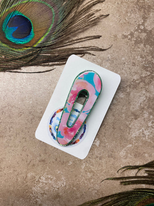 Pink Flower Hair Clip