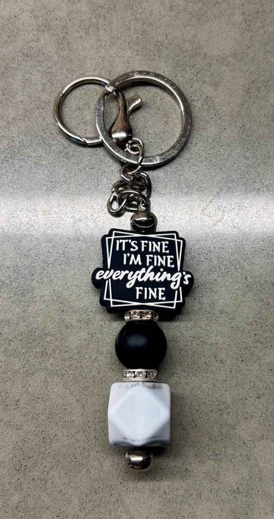 I'm Fine Keychain