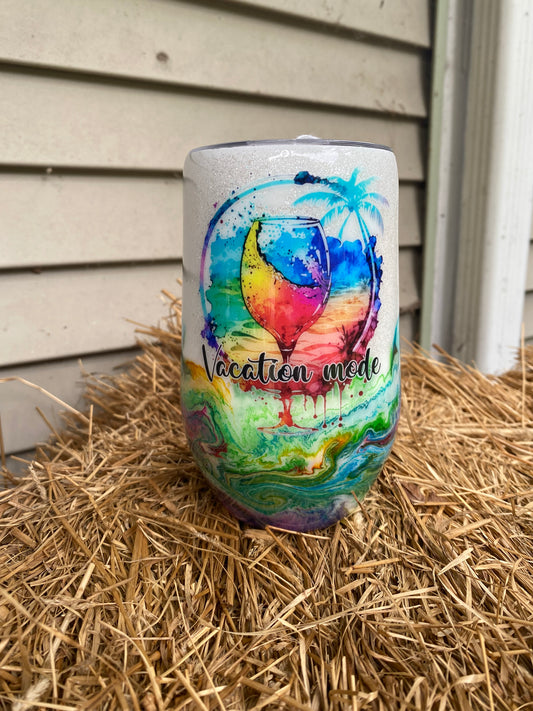 Vacation Mode Wine Tumbler