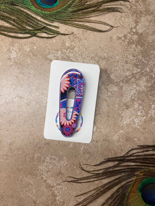 Purple Paisley Hair Clip