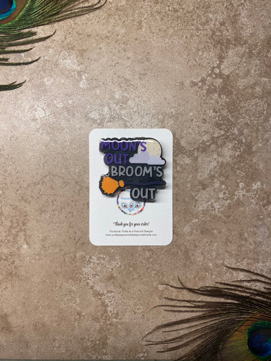 Broom's Out Badge Reel Topper