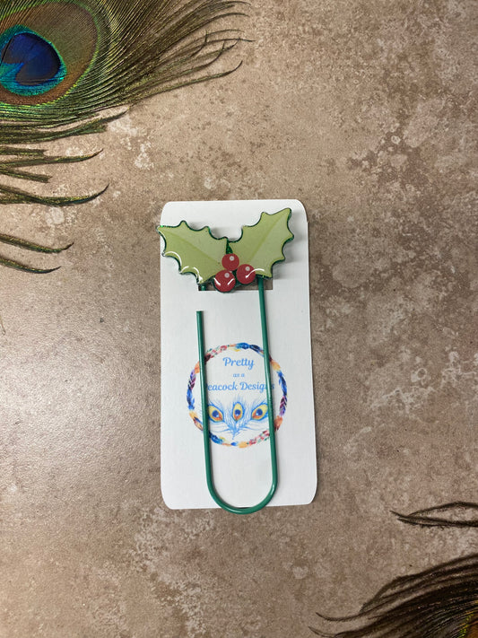 Holly Leaves Bookmark