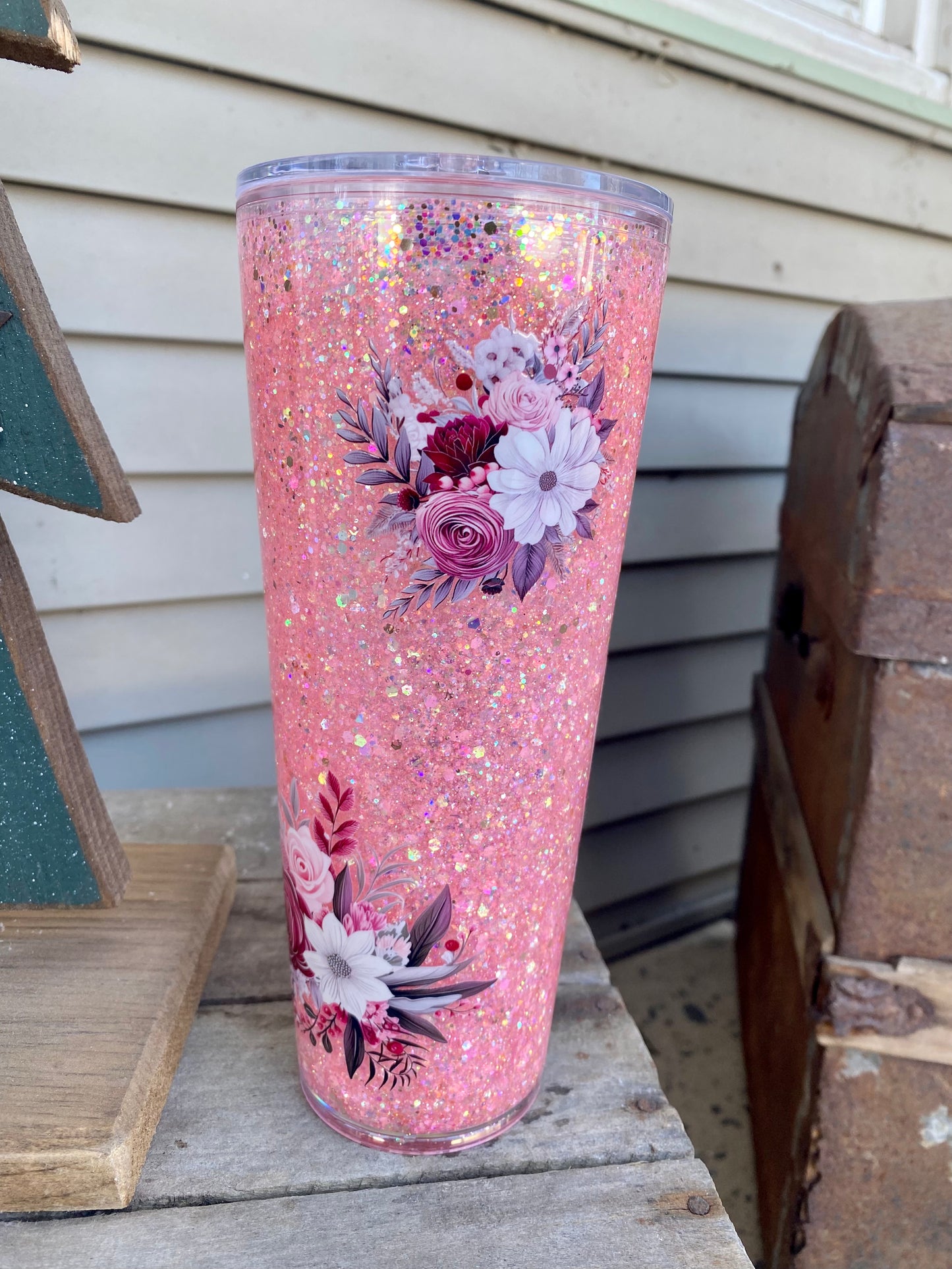 Be Yourself Glitter Globe Tumbler