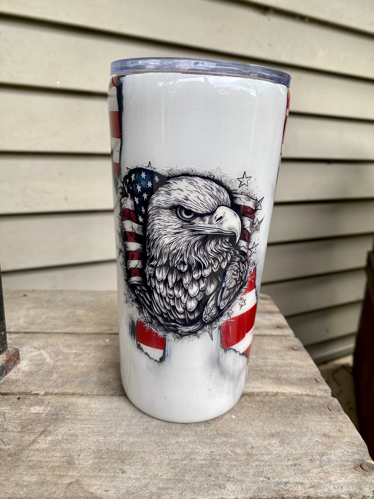 Eagle American Flag Tumbler