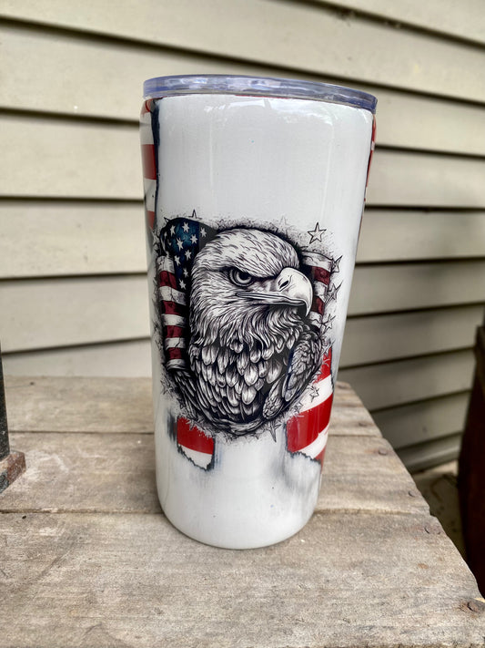 Eagle American Flag Tumbler