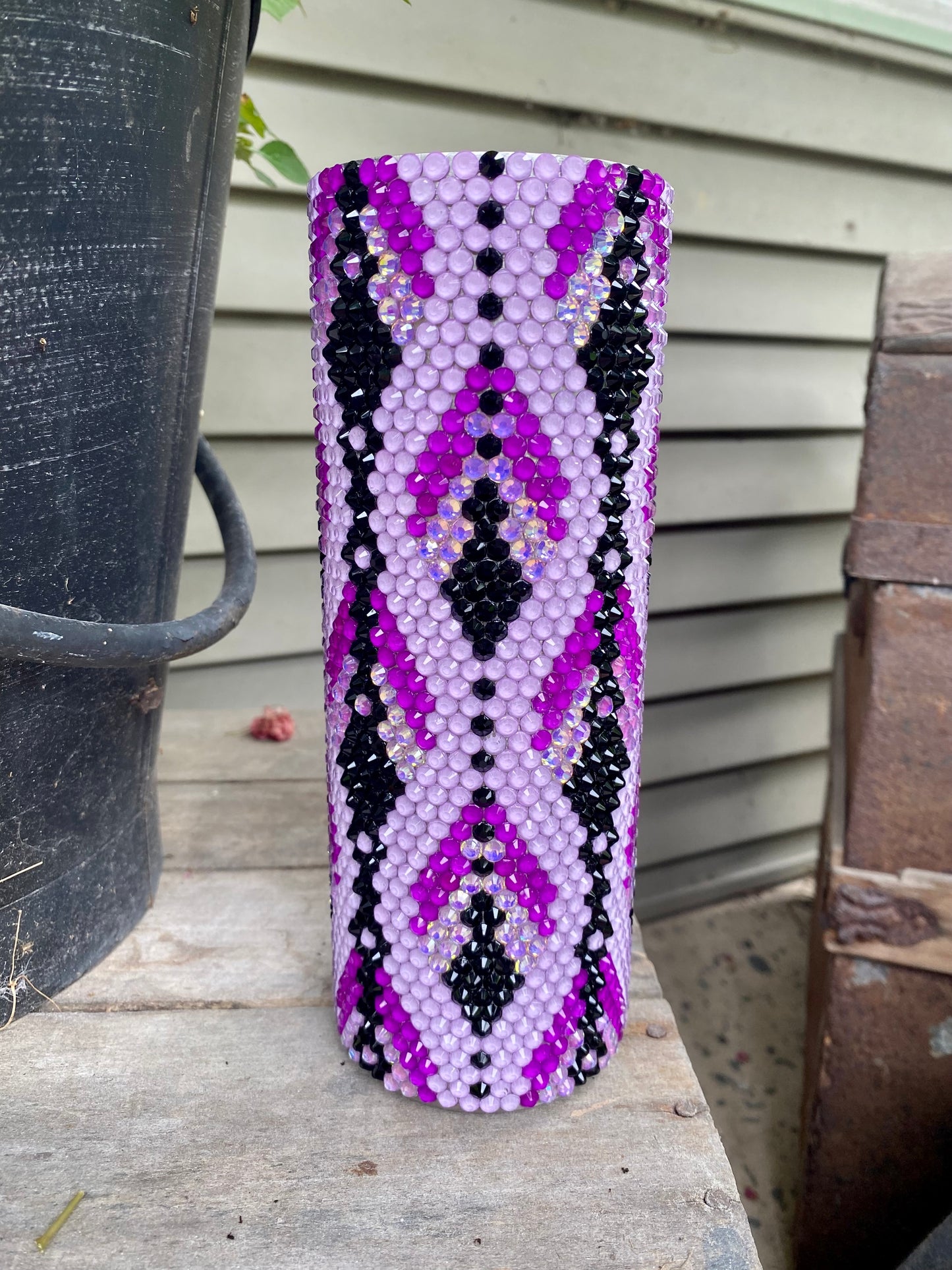 Purple Rhinestone Tumbler