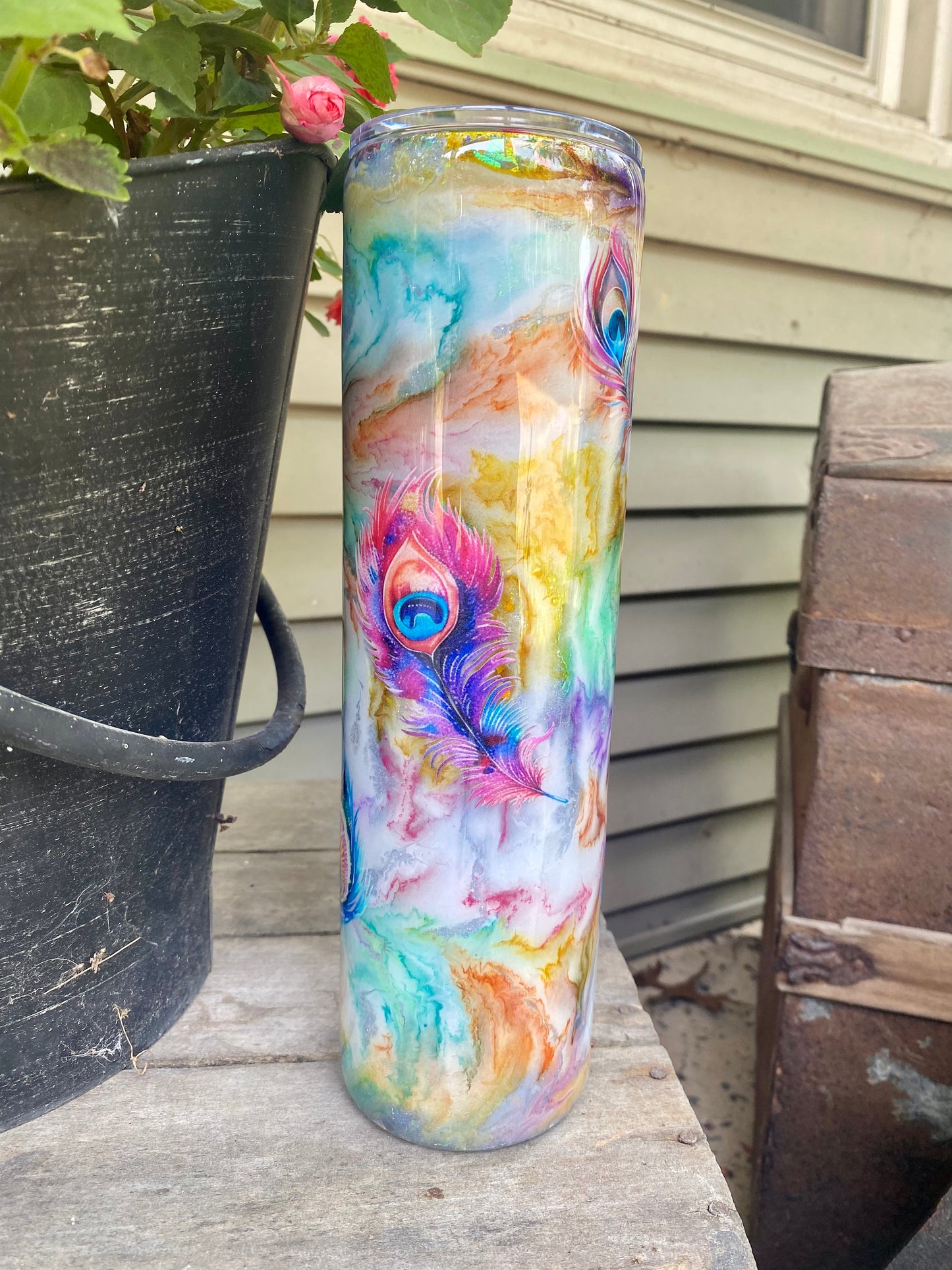 Peacock Swirl Tumbler