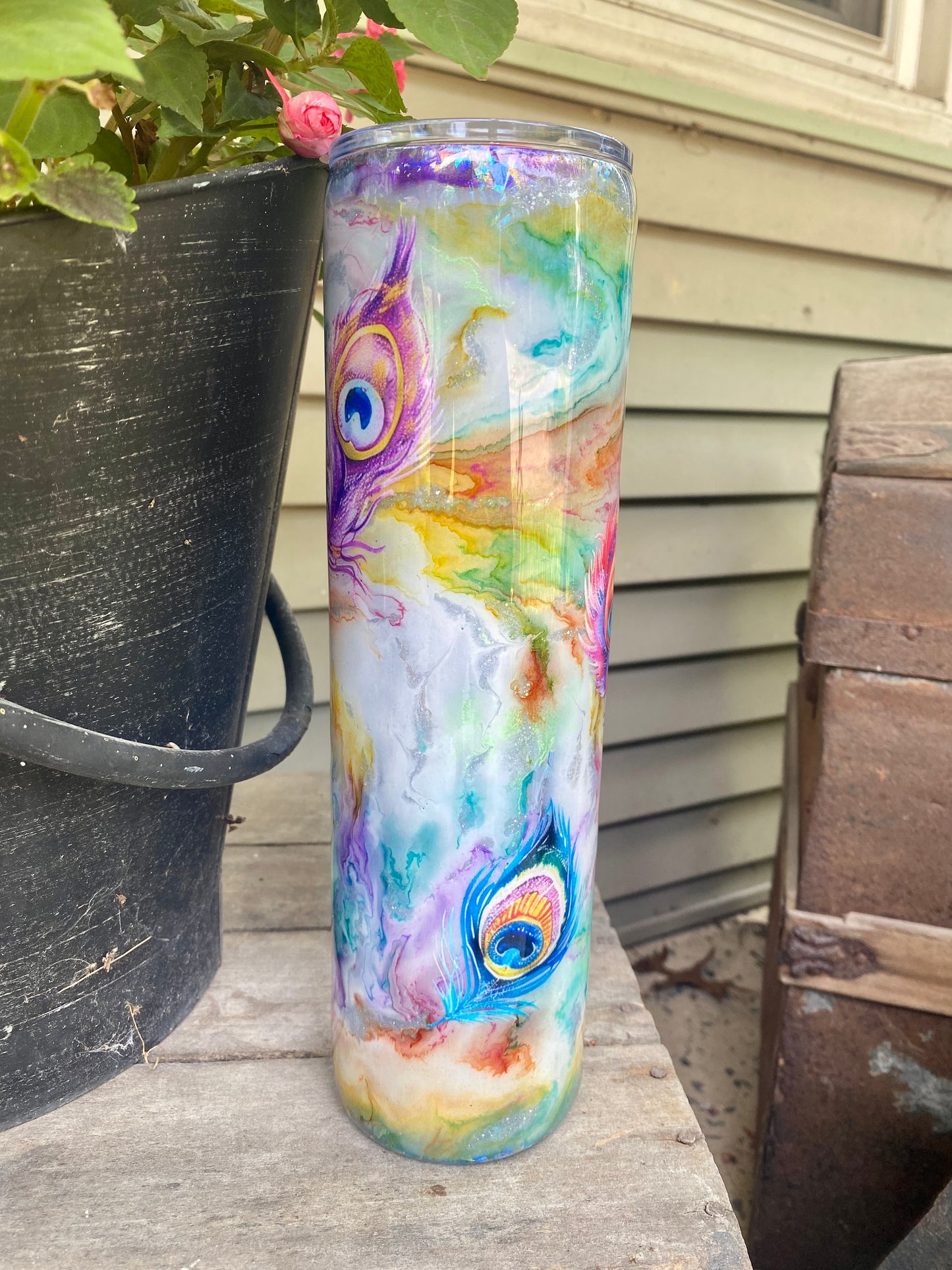 Peacock Swirl Tumbler