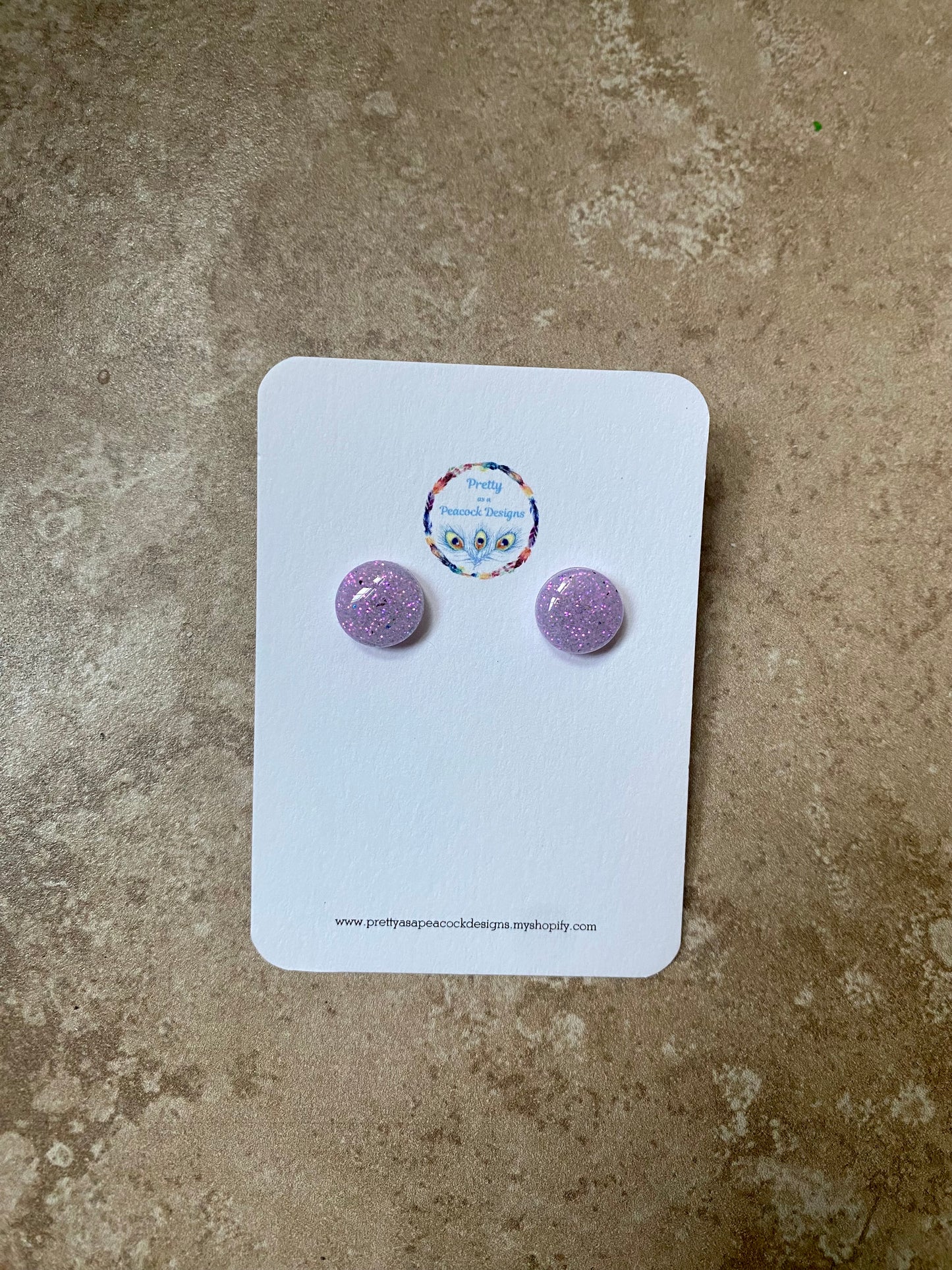 Light Purple Circle Studs