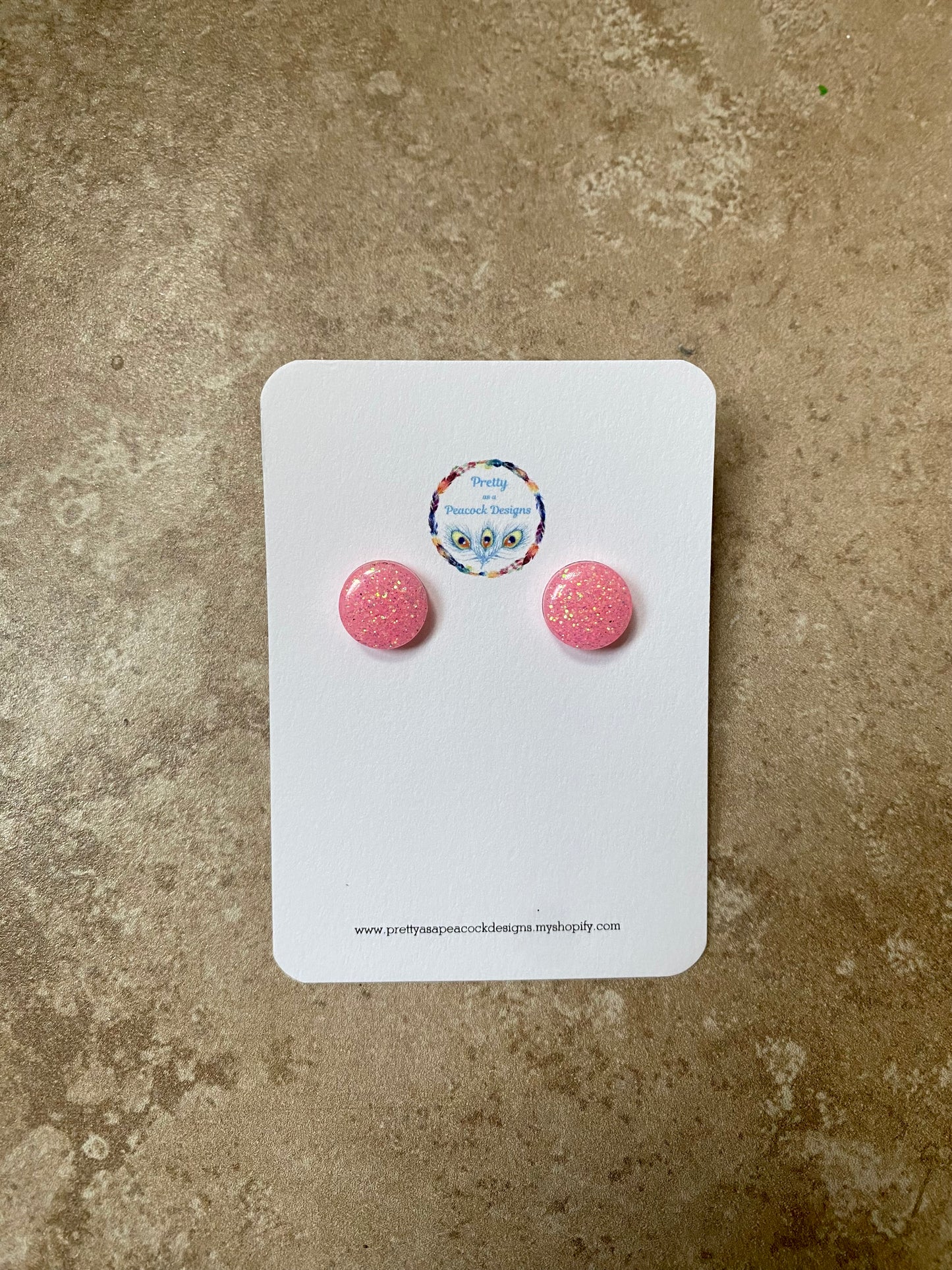 Light Pink Circle Studs