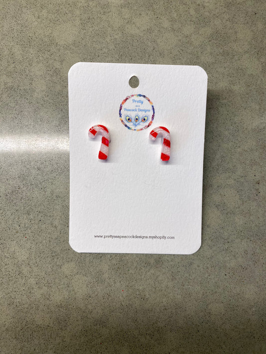 Candy Cane Studs