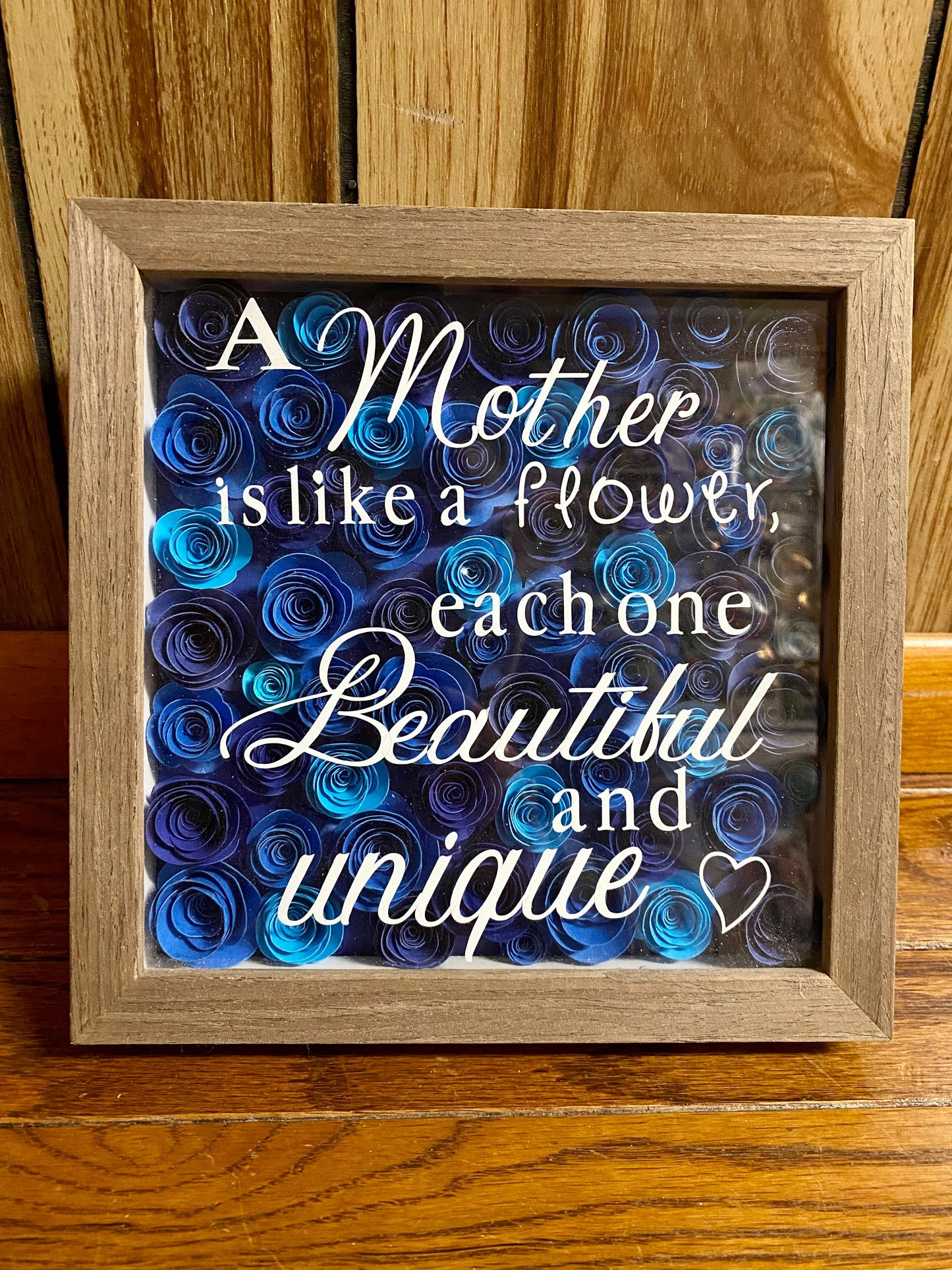 Custom Mother's Day Flower Shadow Box