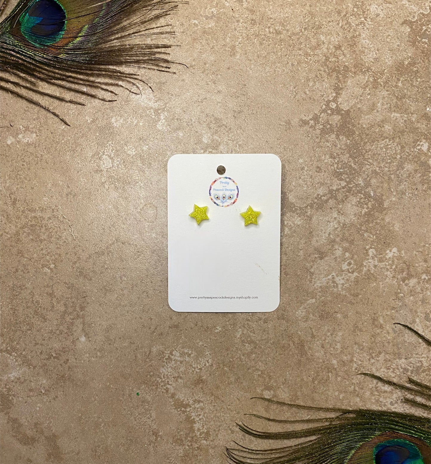 Yellow Star Stud Earrings