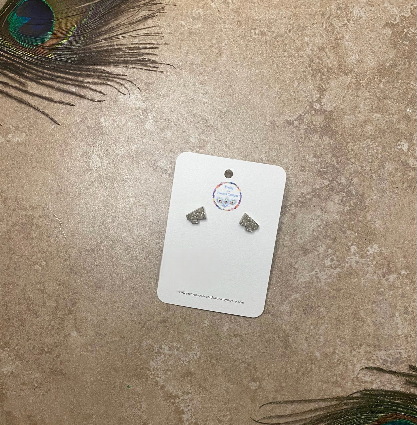 Cheer Mega Phone Stud Earrings