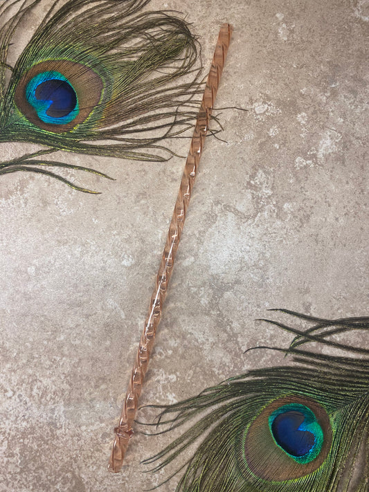 10" Rose Gold Swirl Straw