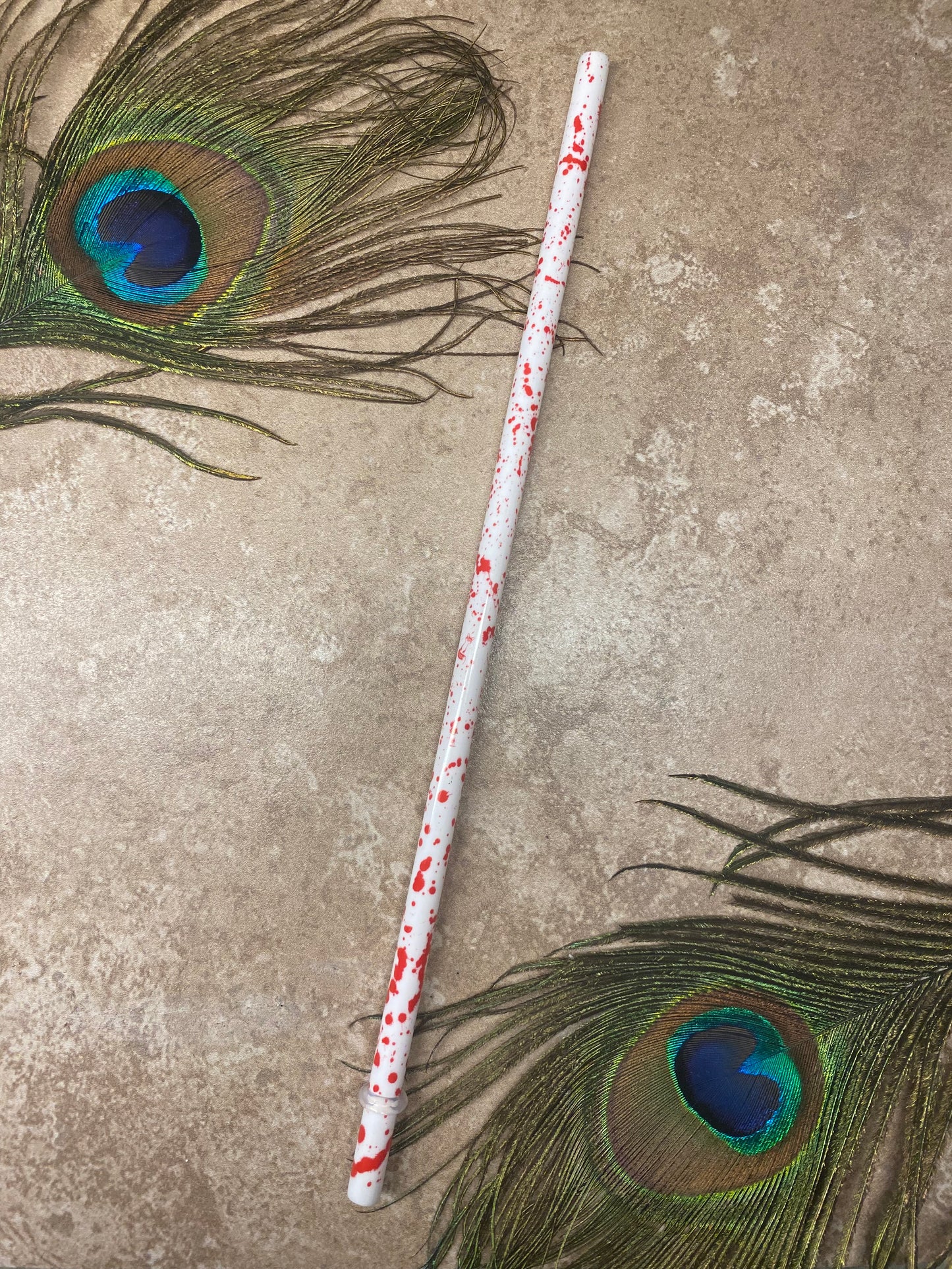 10" Blood Splatter Straw