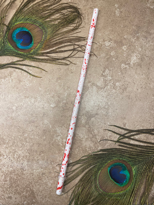 10" Blood Splatter Straw